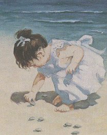 Little girl on beach